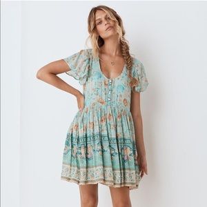 Spell seashell mini dress with tags size L